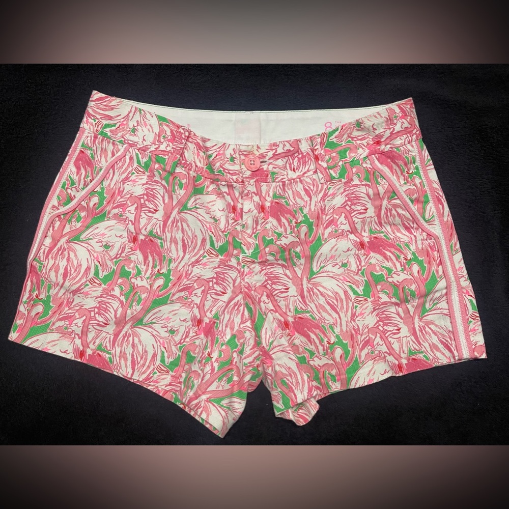 🌸💚Lilly Pulitzer The Callahan Summer Short Pink & Green Women's Size 8🌸💚
